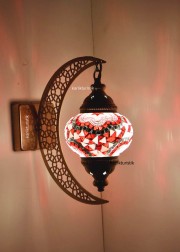 Mozaik Aplik Lamba Hilal Dekoratif Duvar Otantik Aplik Yarım Ay